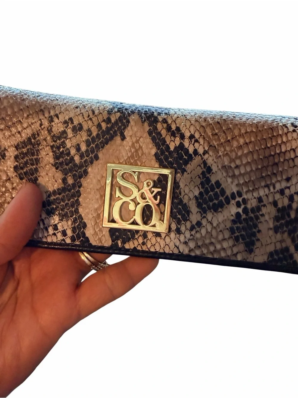 Style & Co. Snake Print Clutch/Wristlet Wallet